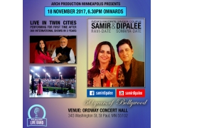Samir and Dipalee 50 Years of Bollywood Buy Tickets Online | Saint Paul , Sat , 2017-11-18 | ThisisShow